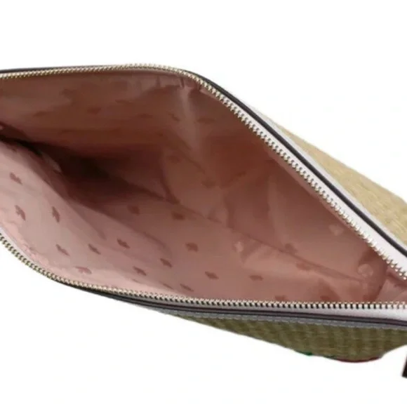 Kate Spade Strawberry Straw Zip Top Clutch Pouch - Picture 5 of 6
